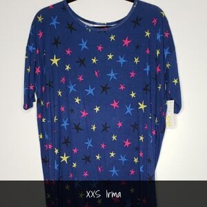 LuLaRoe Irma Tunic XXS Stars NEW